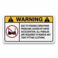 WARNING: Remove Tight Fitting Clothing